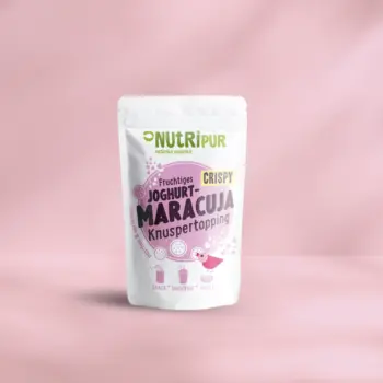Her er et produktbillede af Nutripurs yoghurt-passionsfrugt-sprødtopping