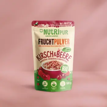 frysetørrede økologiske frugtpulver med kirsebær og røde bær fra NutriPur