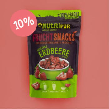 TILBUD! 5 x 70 g frysetørrede jordbær