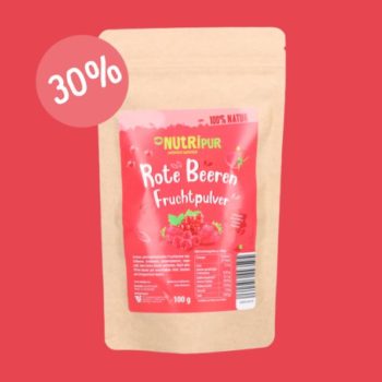 TILBUD! 5 x 100g frysetørret frugtpulver, røde bær