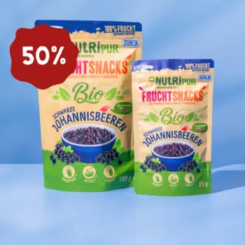 Her er et billede af de varianter af frysetørrede sorte solbær (økologiske), som NutriPur tilbyder til salg. Nu 50 procent rabat