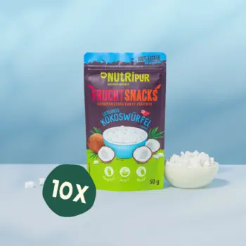 Produktbillede af tilbuddet med de frysetørrede økologiske kokostern 10x50 gram.