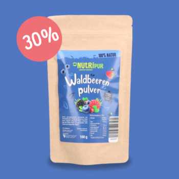 TILBUD! 5 x 100g Frysetørret frugtpulver, vilde bær
