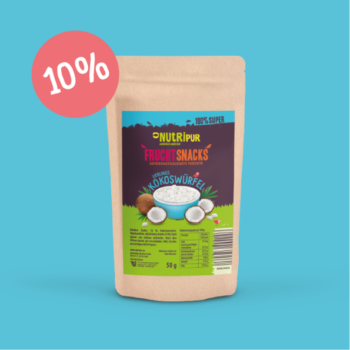 TILBUD! 10 x 50 g frysetørrede kokosnøddeternterninger