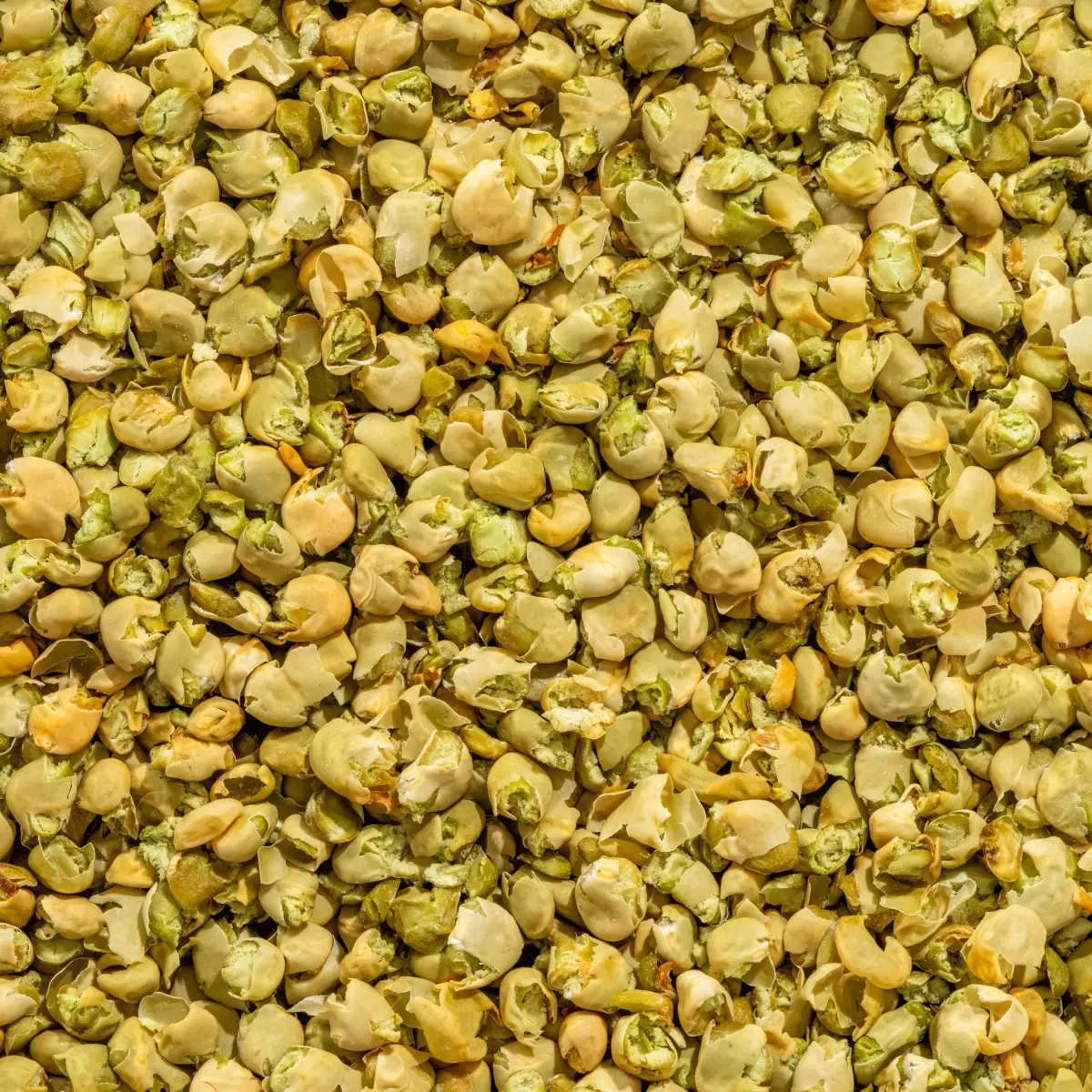 Et billede viser et makrobillede af NutriPur grønne ærteflager