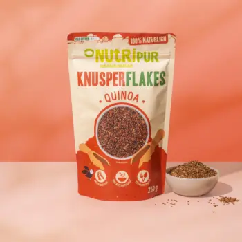 Her er et produktbillede af Nutripurs sprøde quinoaflager.