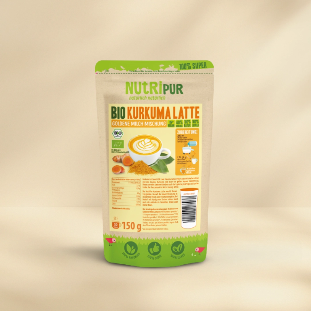 Her er et produktbillede af Kurkuma Latte Pulver fra NutriPur.