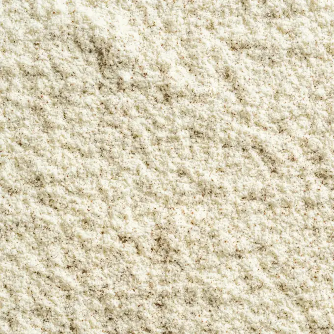 Et billede viser et makrobillede af Super Isolat Whey Proteinpulver Kaffe fra NutriPur.