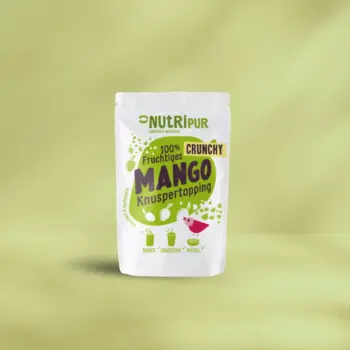 Her er et produktbillede af Nutripurs crunchy mangotopping.