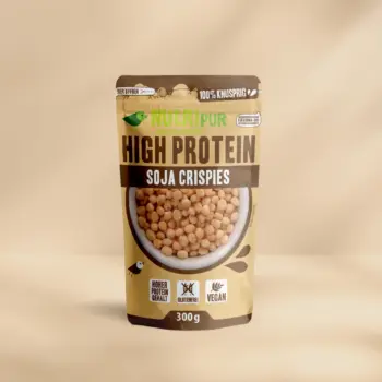 Her er et produktbillede af Nutripurs proteinrige soja crispies.