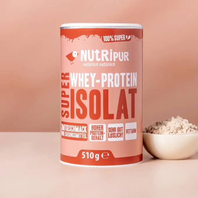 Her er et produktbillede af Super Isolat Whey Proteinpulver Kanel