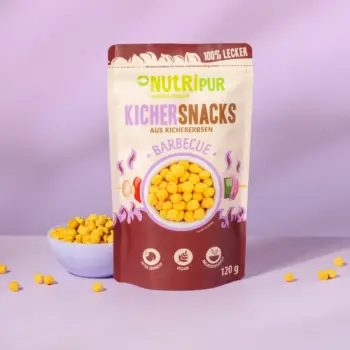 Produktbillede af NutriPurs ristede kikærter med barbecue-smag