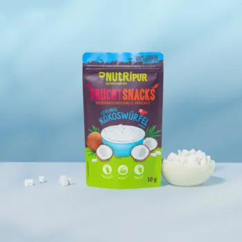 Her er et produktbillede af de frysetørrede kokosterninger