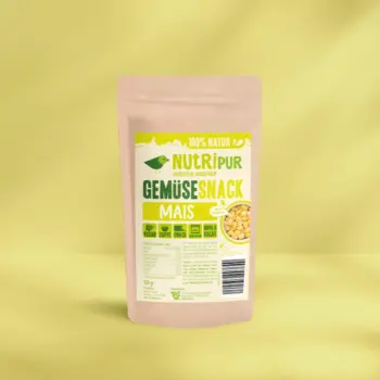 Her er et produktbillede af de frysetørrede majs fra Nutripur.