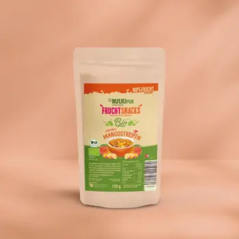 Her er et produktbillede af NutriPurs frysetørrede økologiske mangostrimler.