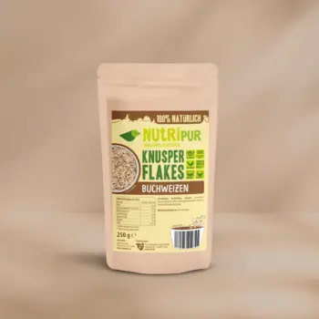 Her er et produktbillede af Nutripurs sprøde boghvedeflager.