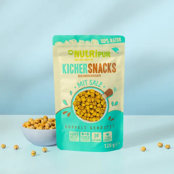 Produktbillede af NutriPurs ristede kikærter.