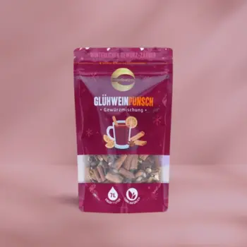 Her er et produktbillede af Økologisk Punsch- og Gløgg krydderi fra NutriPur.