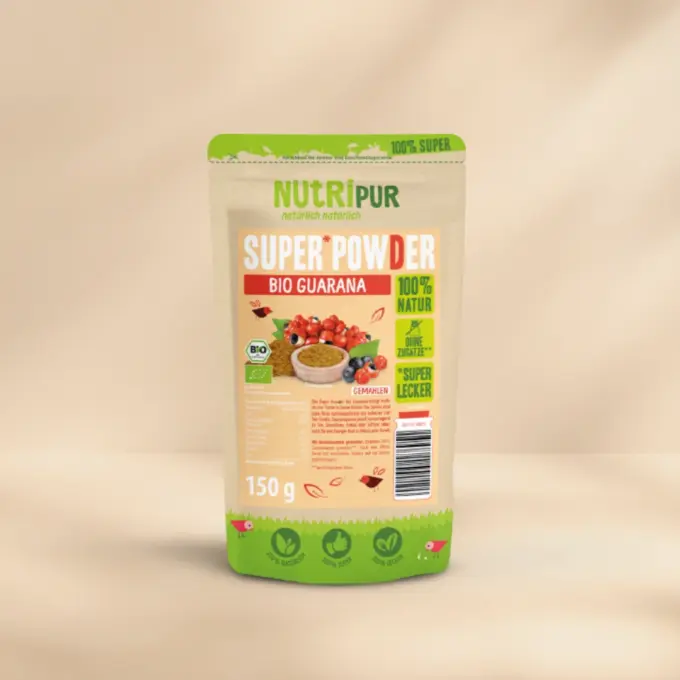 Her er et produktbillede af SuperPowder Økologisk Guarana fra NutriPur.