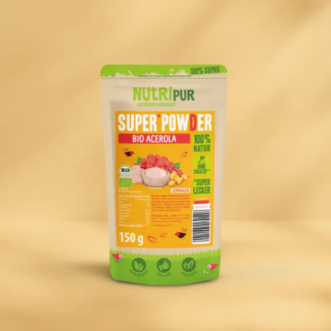 Her er et produktbillede af SuperSpice Økologisk Acerola fra NutriPur