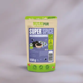 Her er et produktbillede af SuperSpice Økologisk Sortkommen (hele) fra NutriPur
