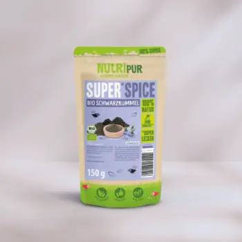 Her er et produktbillede af SuperSpice Økologisk Sortkommen (malet) fra NutriPur