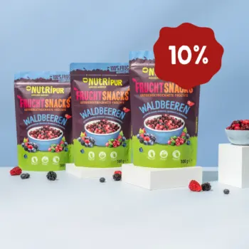 Her er et produktbillede af tilbuddet med frysetørrede økologiske bananer 3x100 gram.