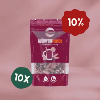 Her er et produktbillede af tilbuddet med gløgg- og punchkrydderi i 5x100 gram.