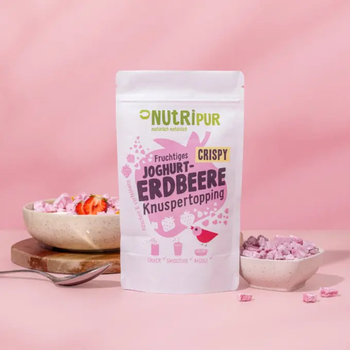 Her er et produktbillede af Nutripurs frysetørrede ærter.