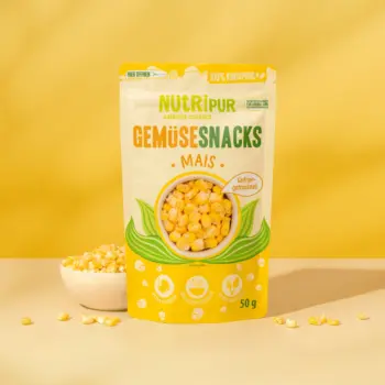 Her er et produktbillede af de frysetørrede majs fra Nutripur
