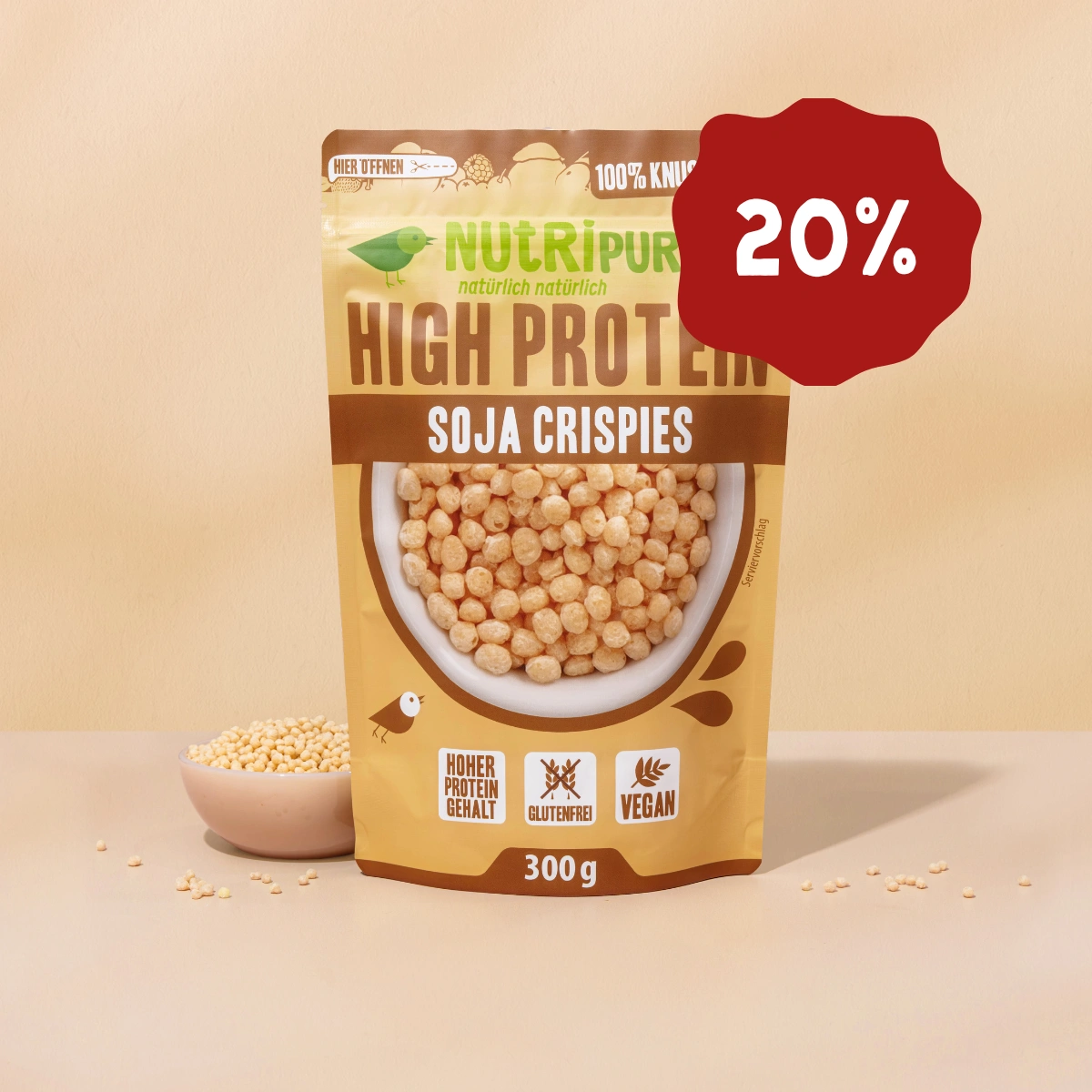 Tilbud på soja-crispies