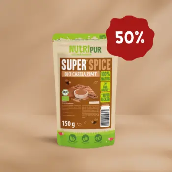 Her er et produktbillede af SuperSpice Økologisk Cassia Kanel fra NutriPur. Nu 50 procent rabat.