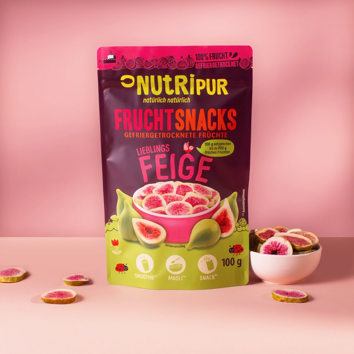 Produktbillede af NutriPurs frysetørrede figner