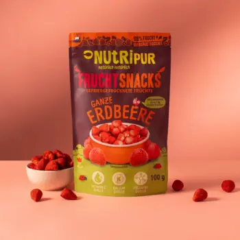 Produktbillede af NutriPurs frysetørrede hele jordbær